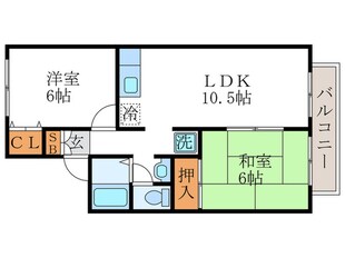 セジュ－ル蘭Ａ棟の物件間取画像